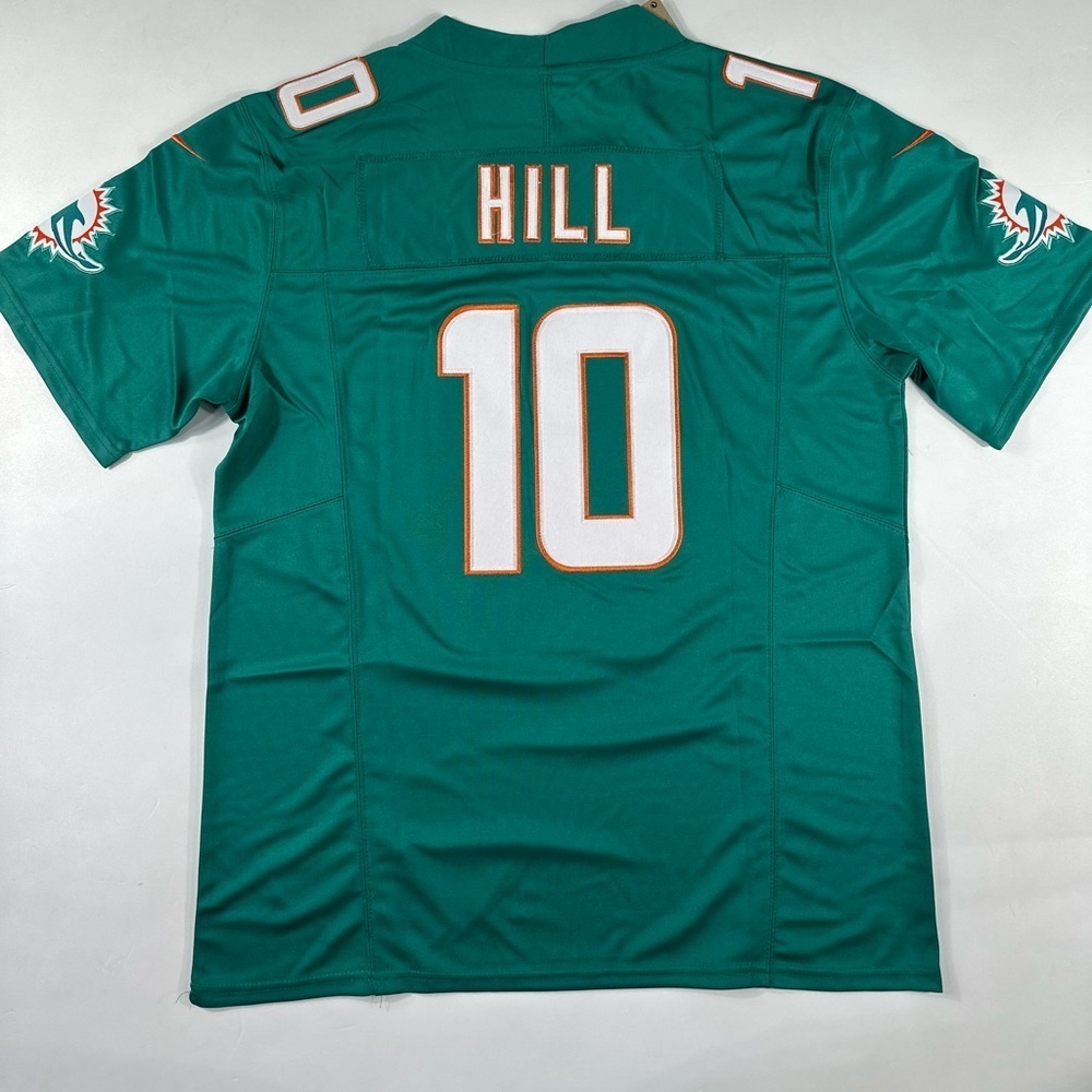 Nike Miami Dolphins Tyreek Hill #10 Stitched Mens Jersey Aqua Blue